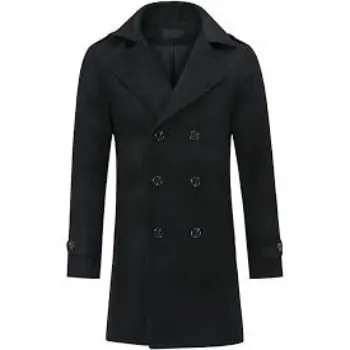 Mens Double Breasted Overcoat Pea Coat